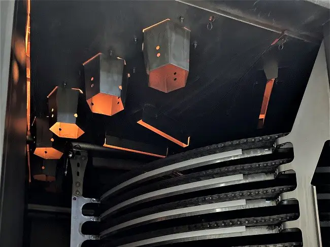 Impingement nozzles in a Marlen Spiral Oven