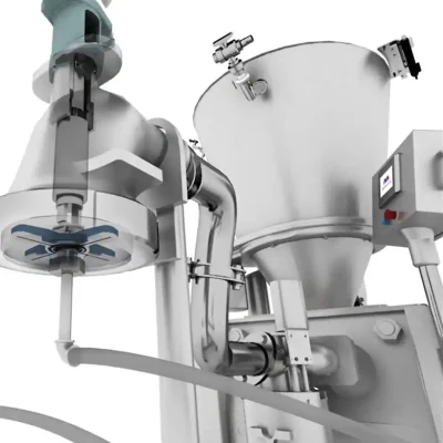 Rendering of a Jet Knife Forming system attached to a Marlen Pump